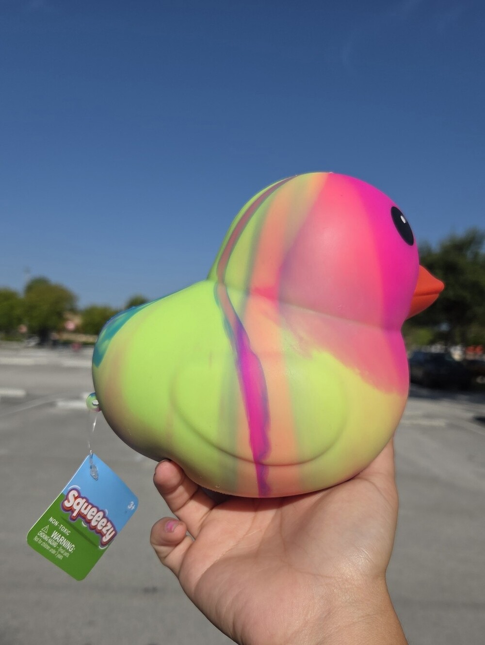 Sunny days jumbo squeezy duck - tie dye pink brand new NWT